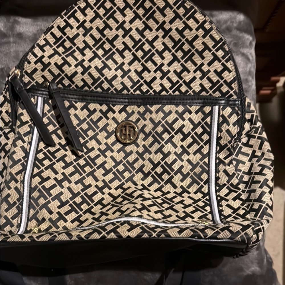Stylish Black and Tan Backpack